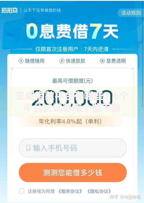 正规借款平台有哪些？6个平台试试看哪个能下款