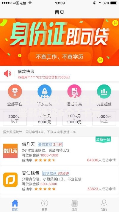 正规借款平台有哪些就选这6个2千元贷款加盟平台