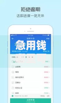 急用钱哪里可以快速借到？十个逾期也不怕的能下款的贷款平台