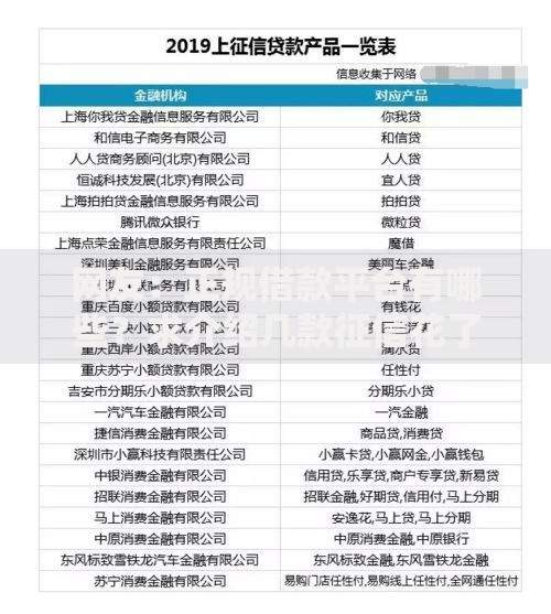 网友：正规借款平台有哪些？求介绍几款征信花了能网贷的平台