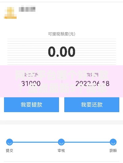网贷平台哪个好下款？盘点最新5个简单容易贷款平台