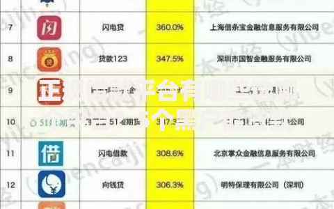 正规借款平台有哪些选哪个平台？5个黑户能贷款的平台有什么推荐