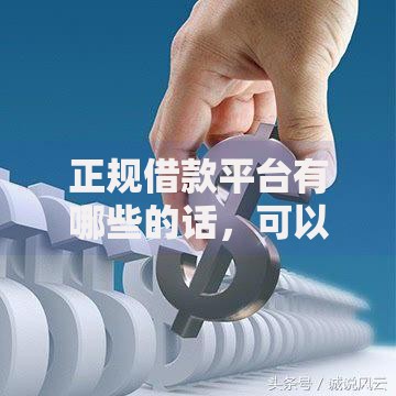 正规借款平台有哪些的话，可以看看这6个分期有额度的网贷软件