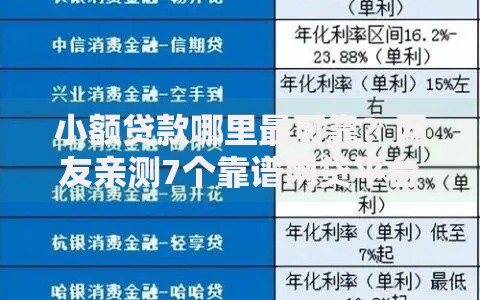 小额贷款哪里最可靠?网友亲测7个靠谱网贷平台盘点 小额贷款哪里最可靠?网友亲测7个靠谱网贷平台盘点