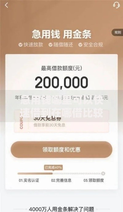 急用钱哪里可以快速借到在哪借比较容易？类似强制下款的5个口子参考
