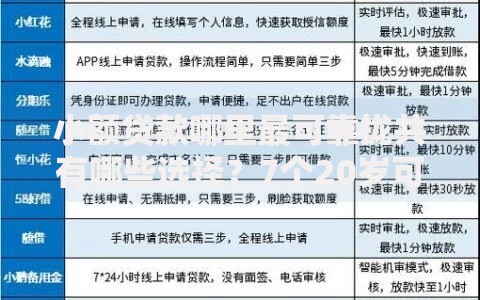 小额贷款哪里最可靠拢共有哪些选择？7个20岁可以贷款的平台详解