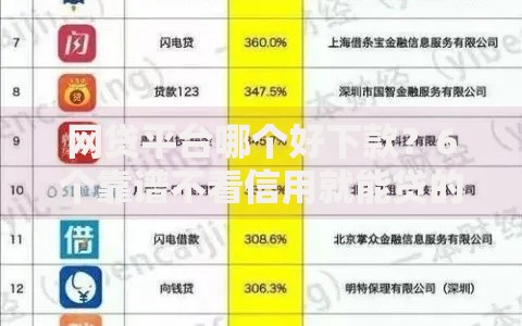 网贷平台哪个好下款？6个靠谱不看信用就能贷的借钱软件推荐