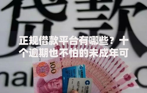 正规借款平台有哪些？十个逾期也不怕的未成年可以贷款的平台