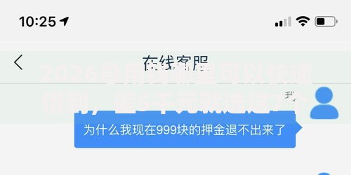 2026急用钱哪里可以快速借到，差5千元就选这7个平台