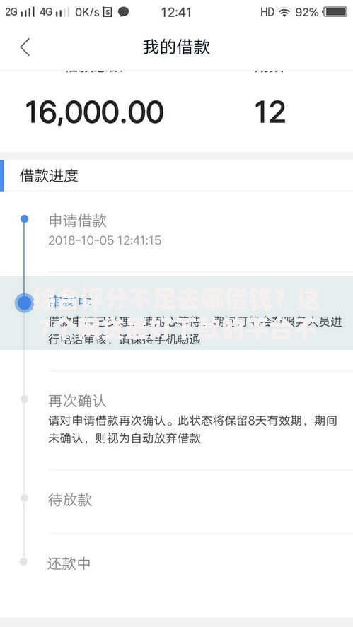 综合评分不足去哪借钱？这7个网贷最好下款的平台不看征信可以试试
