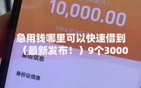 急用钱哪里可以快速借到(最新发布!)9个3000元无视一切必下款的口子 急用钱哪里可以快速借到(最新发布!)9个3000元无视一切必下款的口子