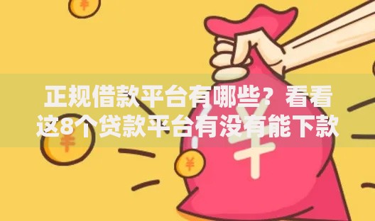 正规借款平台有哪些？看看这8个贷款平台有没有能下款的