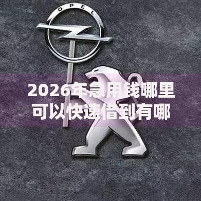 2026年急用钱哪里可以快速借到有哪些？推荐5个容易下款的平台