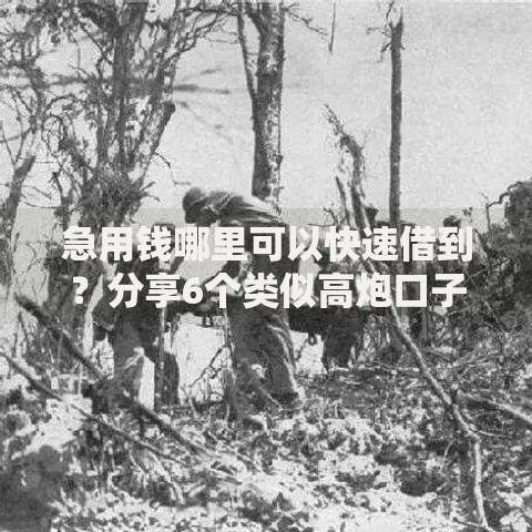 急用钱哪里可以快速借到?分享6个类似高炮口子的平台 急用钱哪里可以快速借到?分享6个类似高炮口子的平台