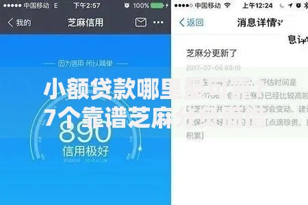 小额贷款哪里最可靠？7个靠谱芝麻分负面借款的软件推荐