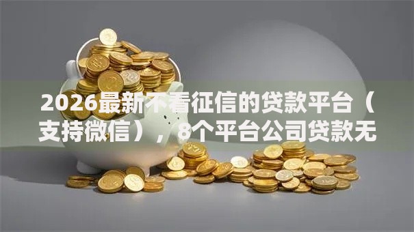 2026最新不看征信的贷款平台（支持微信），8个平台公司贷款无私分享