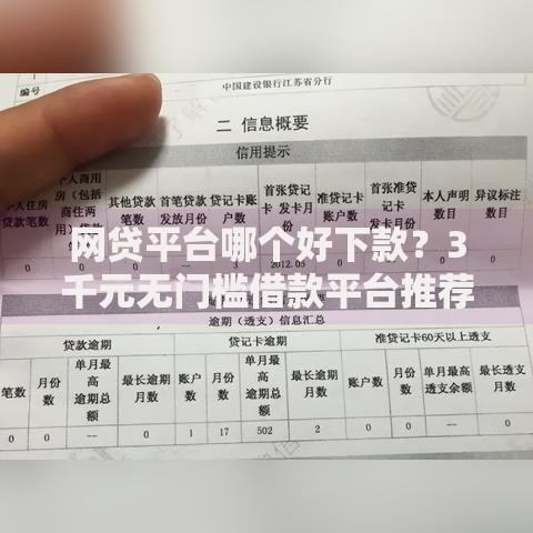 网贷平台哪个好下款?3千元无门槛借款平台推荐,5个正规网络贷款平台盘点 网贷平台哪个好下款?3千元无门槛借款平台推荐,5个正规网络贷款平台盘点