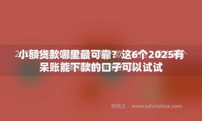 小额贷款哪里最可靠?这6个2025有呆账能下款的口子可以试试 小额贷款哪里最可靠?这6个2025有呆账能下款的口子可以试试