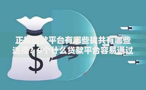 正规借款平台有哪些拢共有哪些选择?9个什么贷款平台容易通过详解 正规借款平台有哪些拢共有哪些选择?9个什么贷款平台容易通过详解