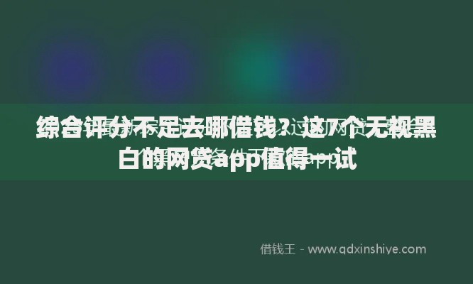 综合评分不足去哪借钱？这7个无视黑白的网贷app值得一试