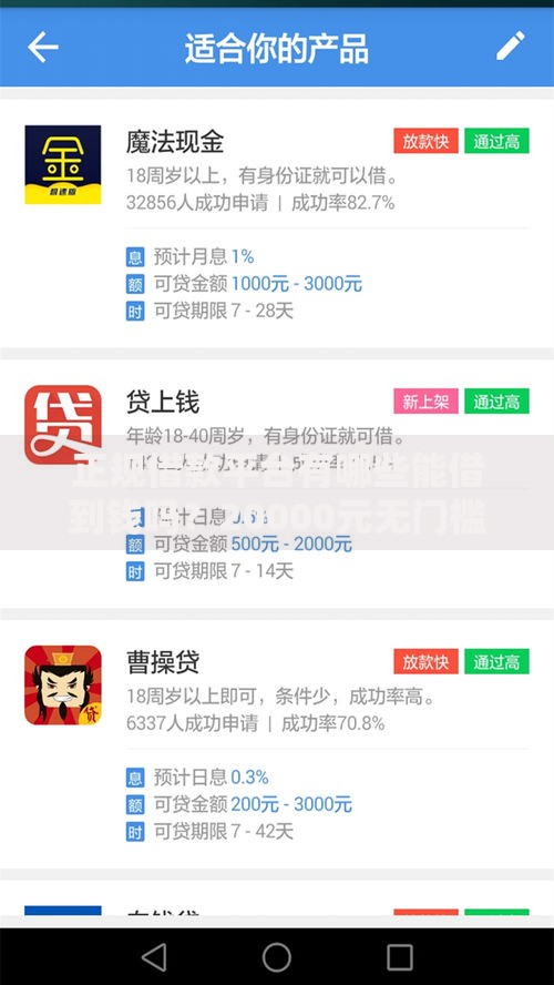 正规借款平台有哪些能借到钱吗?20000元无门槛借款5个平台推荐 正规借款平台有哪些能借到钱吗?20000元无门槛借款5个平台推荐