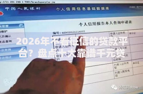 2026年不看征信的贷款平台？盘点十大靠谱千元贷款平台