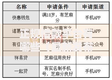 正规借款平台有哪些(最新发布!)6个贷款秒下的口子 正规借款平台有哪些(最新发布!)6个贷款秒下的口子