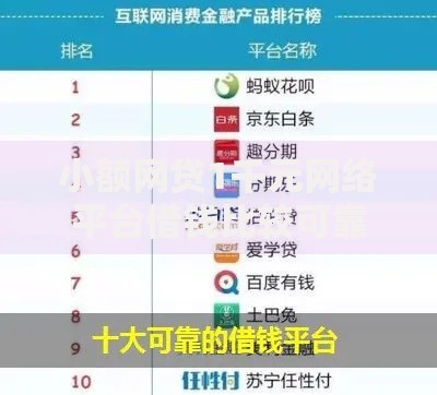 小额网贷1千元网络平台借钱比较可靠，哪个平台借钱最容易通过的5个平台介绍