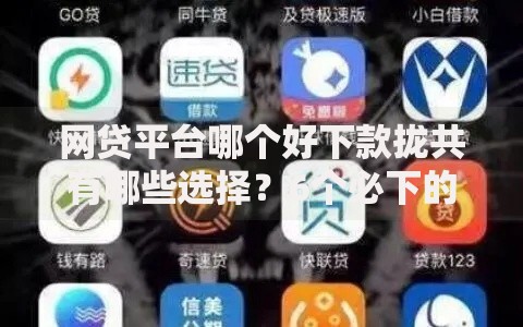 网贷平台哪个好下款拢共有哪些选择？6个必下的小额贷款软件详解