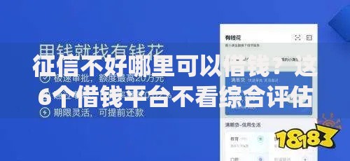 征信不好哪里可以借钱？这6个借钱平台不看综合评估的app值得一试