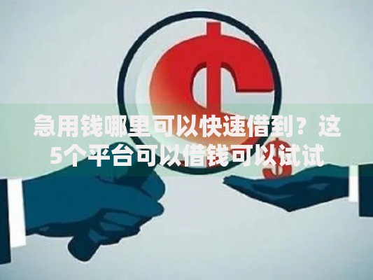 急用钱哪里可以快速借到?这5个平台可以借钱可以试试 急用钱哪里可以快速借到?这5个平台可以借钱可以试试