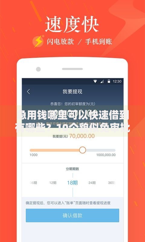 急用钱哪里可以快速借到有哪些?10个貌似免审批、千元网贷口子必下的合集 急用钱哪里可以快速借到有哪些?10个貌似免审批、千元网贷口子必下的合集