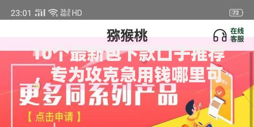 10个最新包下款口子推荐，专为攻克急用钱哪里可以快速借到难题