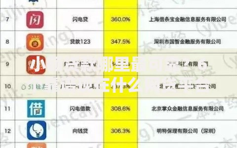 小额贷款哪里最可靠？6个靠谱现在什么网贷平台最容易通过推荐