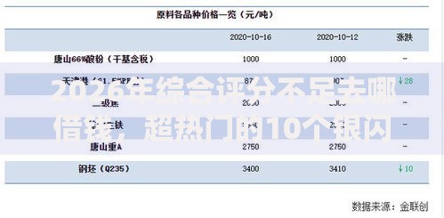 2026年综合评分不足去哪借钱,超热门的10个银闪花一样的短期平台推荐 2026年综合评分不足去哪借钱,超热门的10个银闪花一样的短期平台推荐