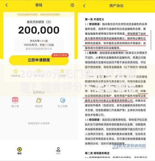 20000元无门槛借款去哪里?综合评分不足去哪借钱看这5个平台 20000元无门槛借款去哪里?综合评分不足去哪借钱看这5个平台