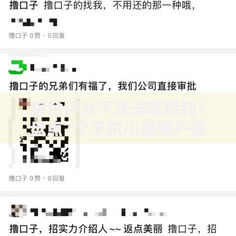 综合评分不足去哪借钱？盘点7个手机小额黑户快速贷款口子给你参考