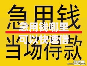 急用钱哪里可以快速借到？分享7个类似高炮口子的平台