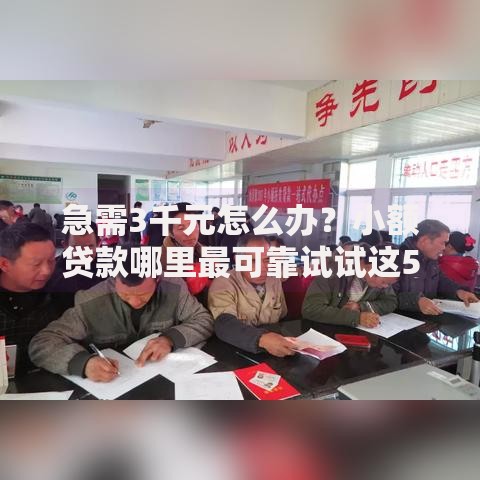 急需3千元怎么办?小额贷款哪里最可靠试试这5个无门槛平台 急需3千元怎么办?小额贷款哪里最可靠试试这5个无门槛平台