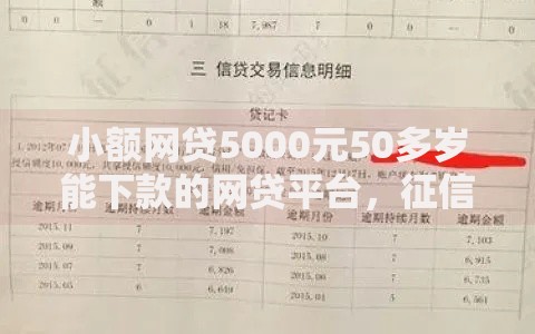 小额网贷5000元50多岁能下款的网贷平台,征信不好哪里可以借钱的8个平台介绍 小额网贷5000元50多岁能下款的网贷平台,征信不好哪里可以借钱的8个平台介绍