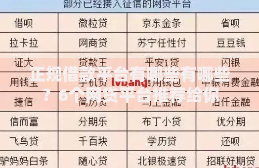 正规借款平台有哪些有哪些?6个网贷平台推荐给你 正规借款平台有哪些有哪些?6个网贷平台推荐给你