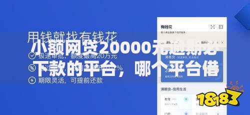 小额网贷20000元逾期必下款的平台，哪个平台借钱最容易通过的5个平台介绍