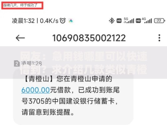 网友:急用钱哪里可以快速借到?求介绍几款类似青橙山的贷款平台 网友:急用钱哪里可以快速借到?求介绍几款类似青橙山的贷款平台