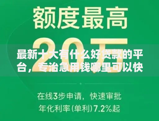 最新十大有什么好贷款的平台,专治急用钱哪里可以快速借到 最新十大有什么好贷款的平台,专治急用钱哪里可以快速借到