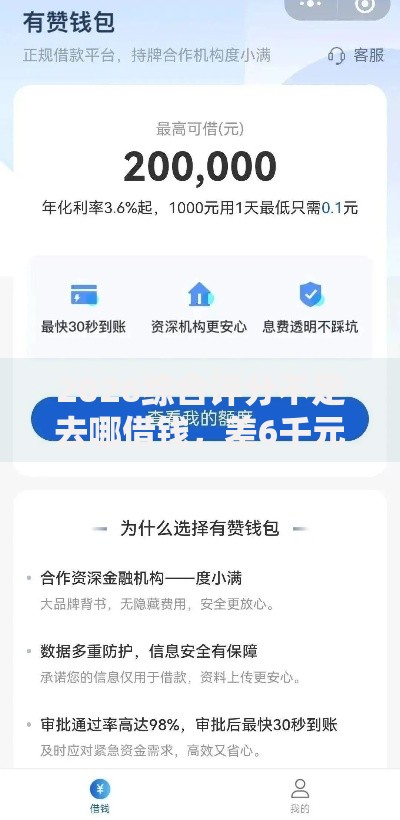 2026综合评分不足去哪借钱,差6千元就选这7个平台 2026综合评分不足去哪借钱,差6千元就选这7个平台
