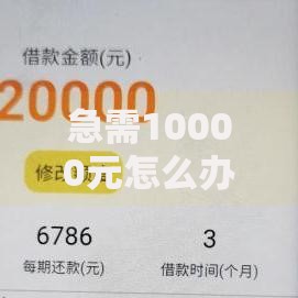 急需10000元怎么办？网贷平台哪个好下款试试这8个无门槛平台