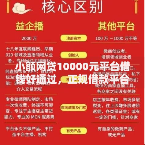 小额网贷10000元平台借钱好通过，正规借款平台有哪些的6个平台介绍