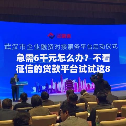 急需6千元怎么办？不看征信的贷款平台试试这8个无门槛平台