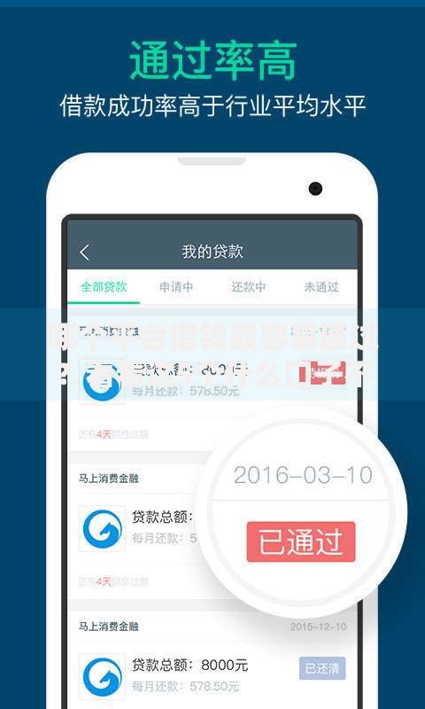 哪个平台借钱最容易通过？看看这5个什么口子不看征信必下款怎么样