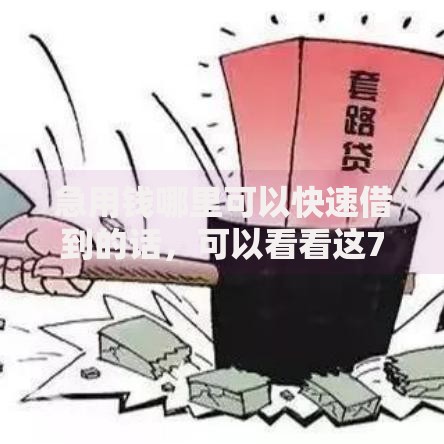 急用钱哪里可以快速借到的话,可以看看这7个2025年哪些借款平台不查征信大数据 急用钱哪里可以快速借到的话,可以看看这7个2025年哪些借款平台不查征信大数据